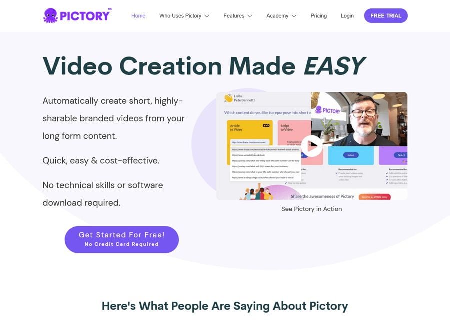 pictory ai video creator