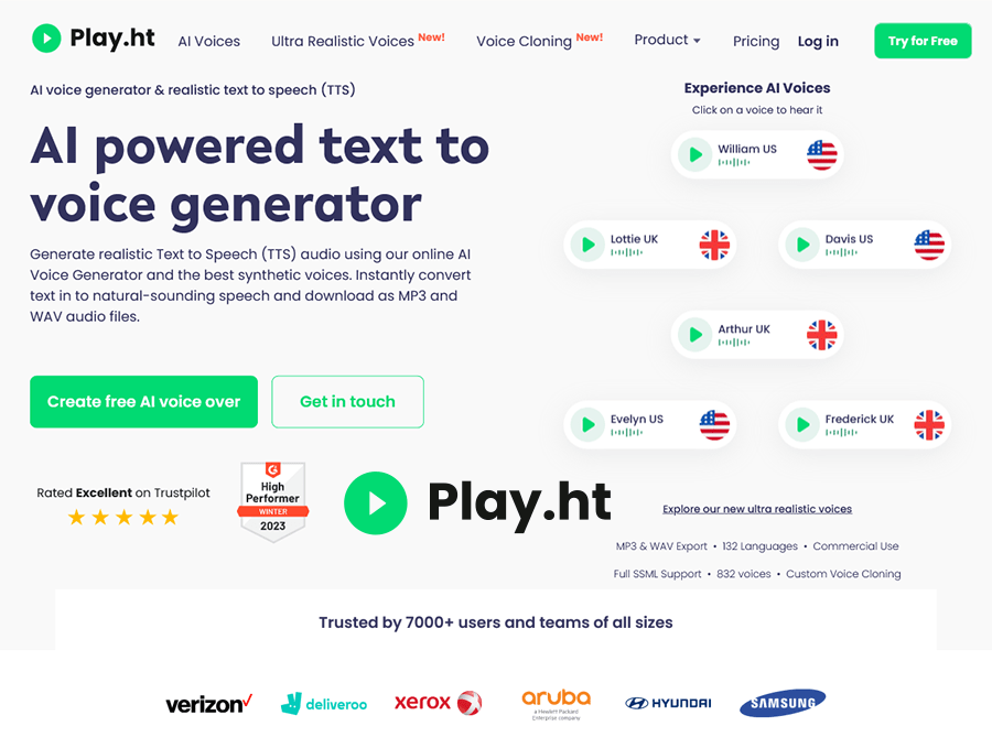 playht ai text to voice generator