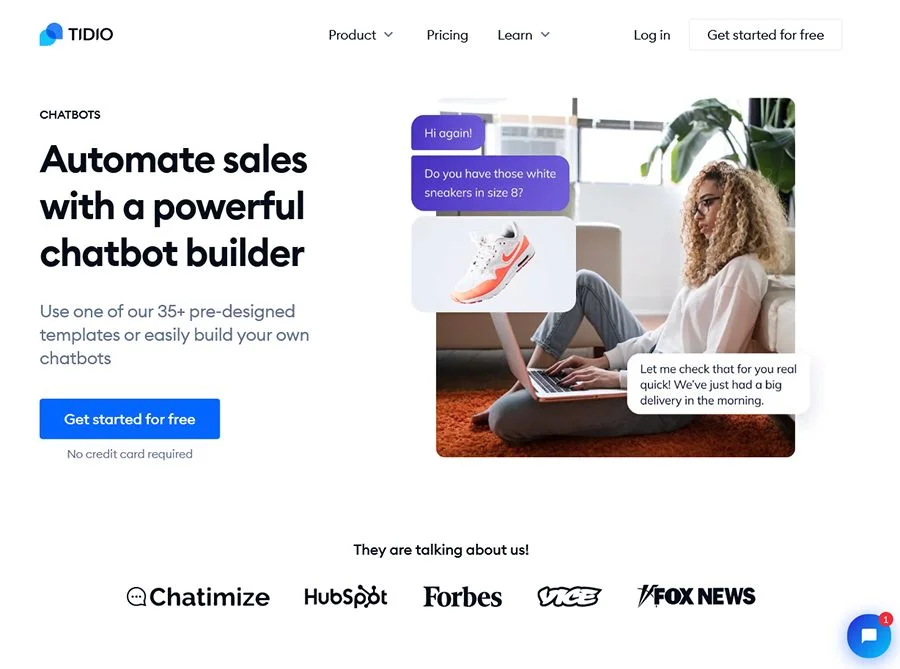 tidio ai chatbot builder