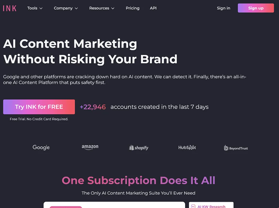 inkforall ai seo copywriting