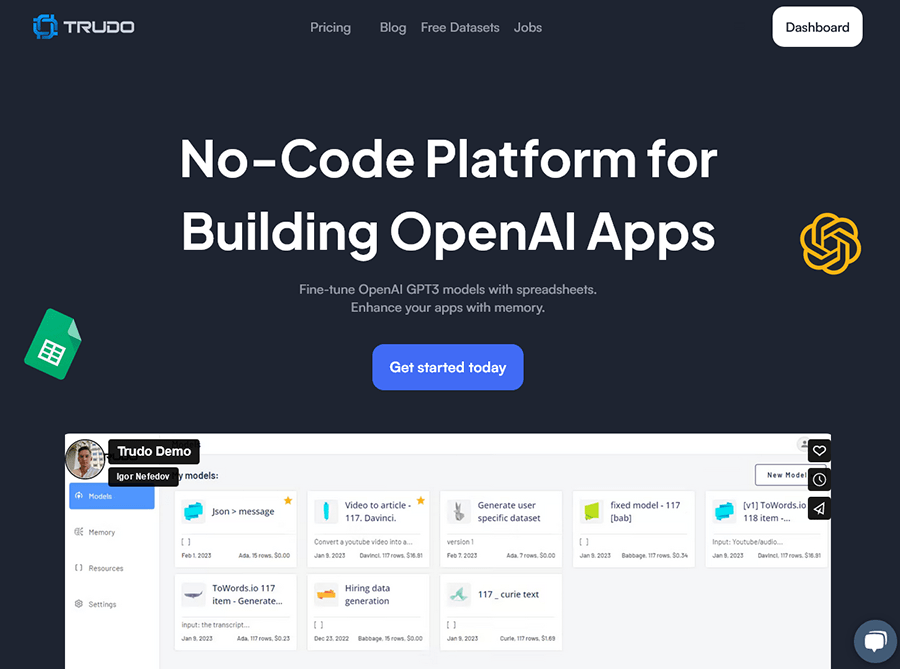 trudo openai app builder