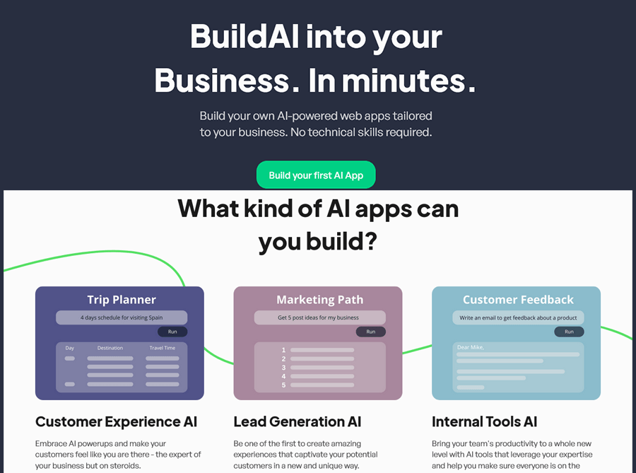 Buildai web app builder