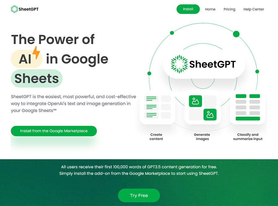 SheetGPT Ai GPT-4 Google Sheet