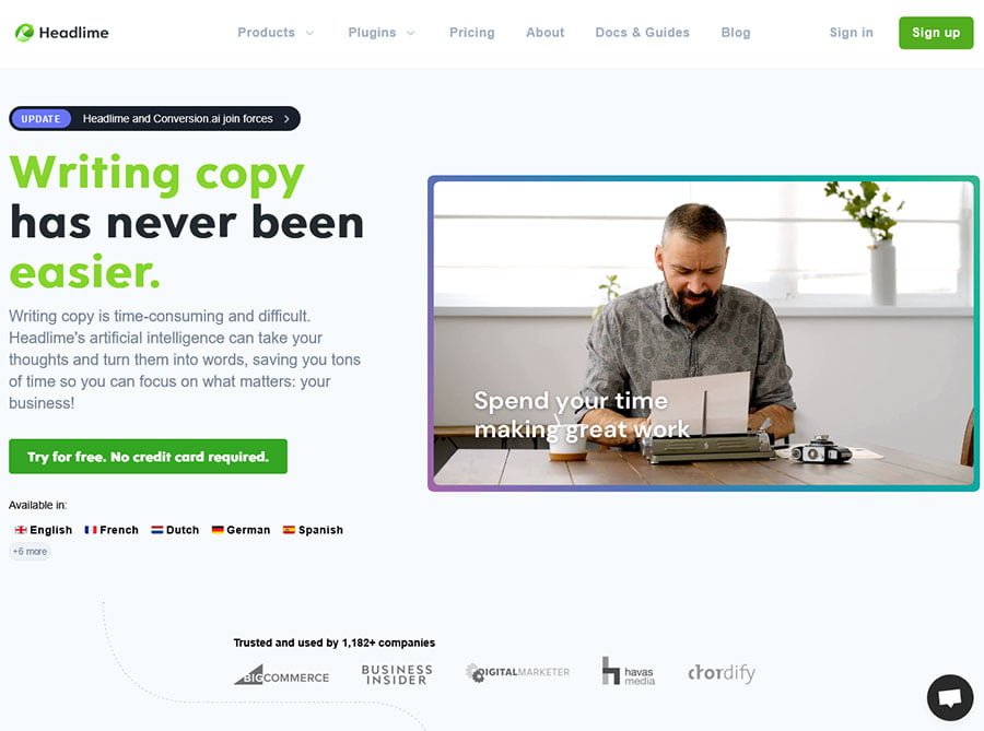 headlime ai copywriting tool
