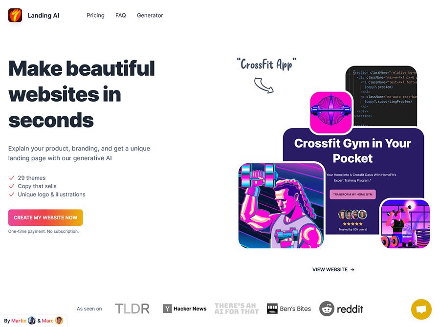 Landing-AI Website Builder - AI Tools Directory