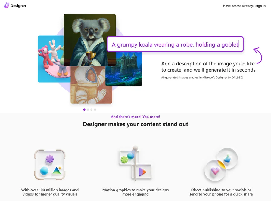 microsoft designer ai app