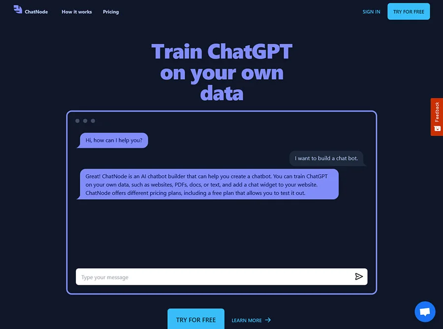 chatnode ai chatbot builder