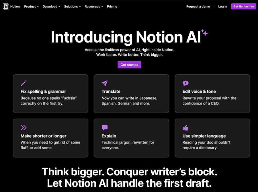 notion ai writing assistant