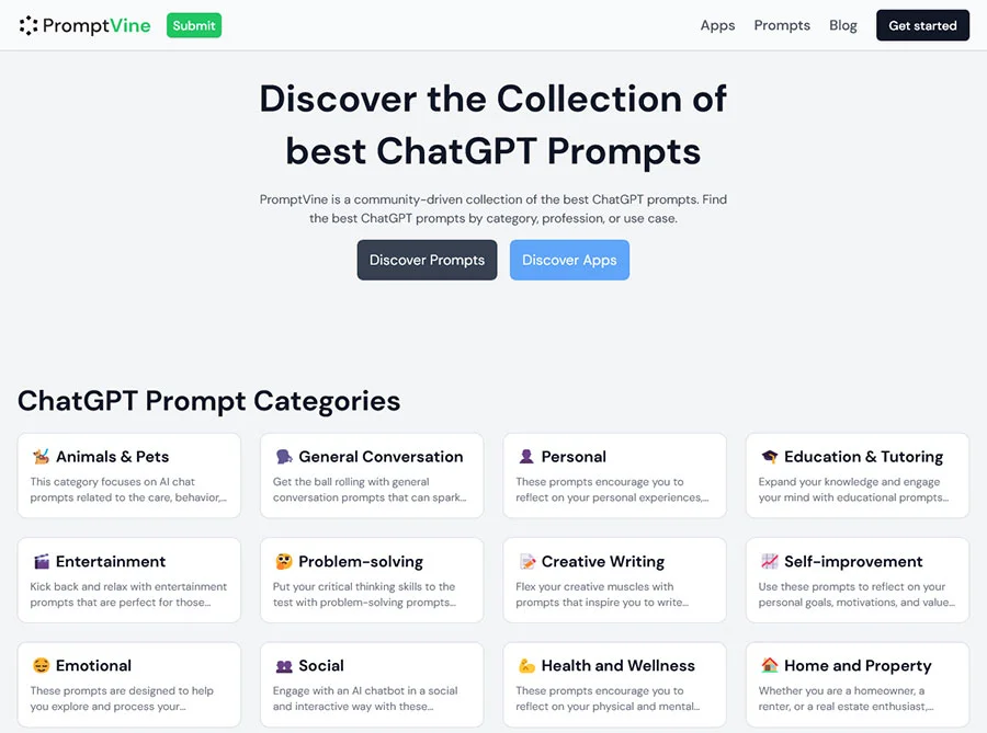 promptvine chatgpt prompts library