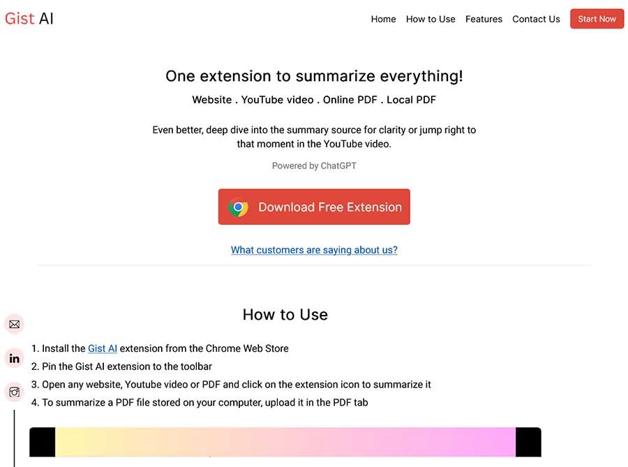 gist free ai summarizer