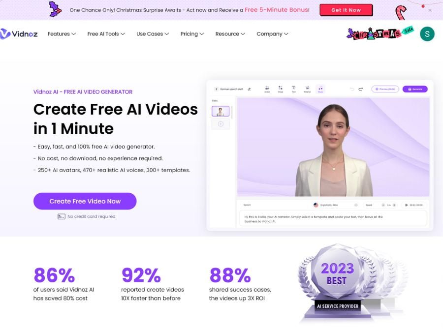 vidnoz free ai video generator