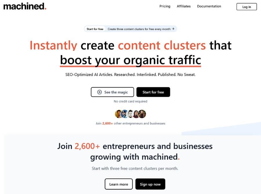 Machined AI Content Cluster