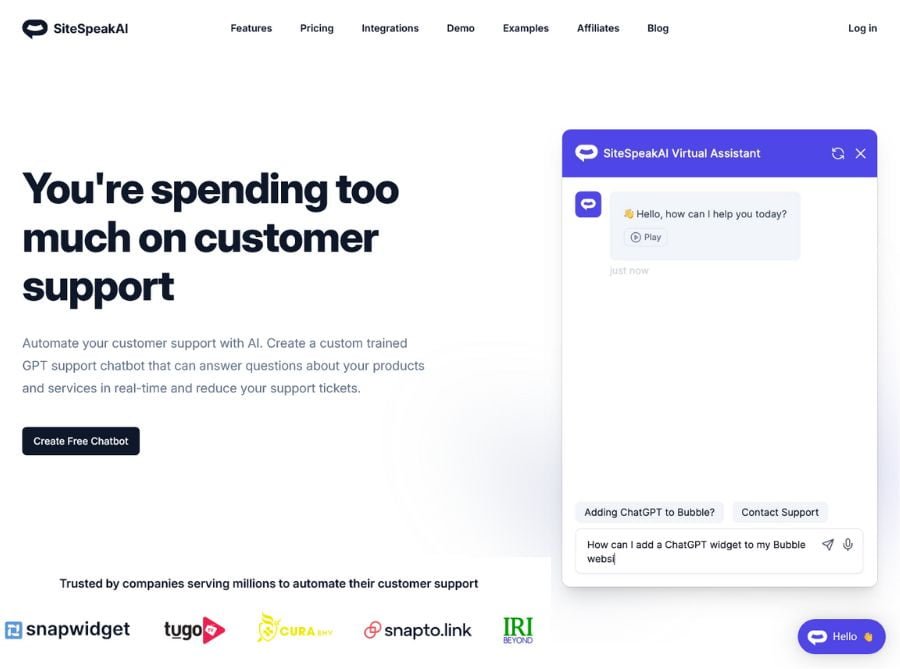 SiteSpeakAI Chatbot SiteSpeakAI Chatbot