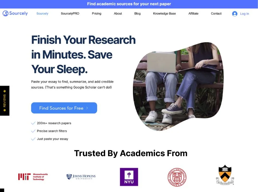 Sourcely Ai Citation Finding Tool