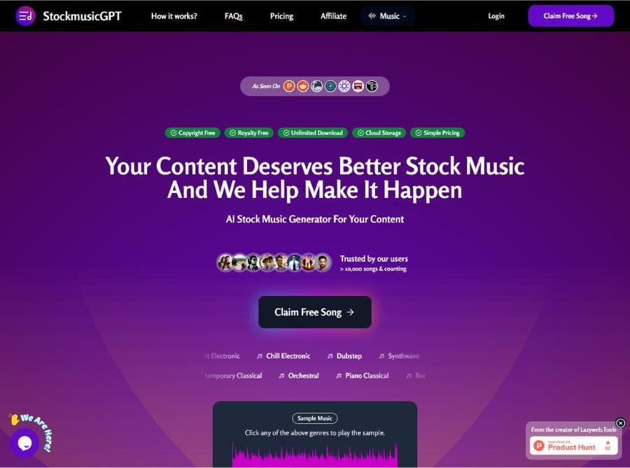 StockmusicGPT ai music generator