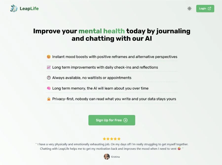 LeapLife Ai Journal App - AI Tools Directory