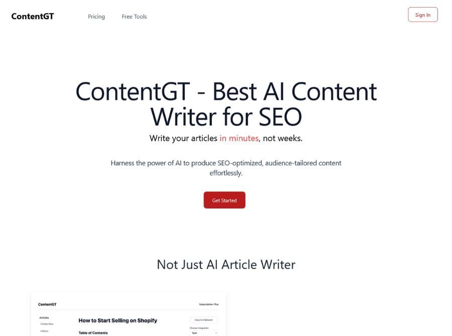 ContentGT Ai content writer