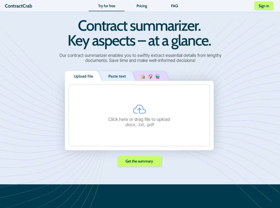 contractcrab ai contract summarizer