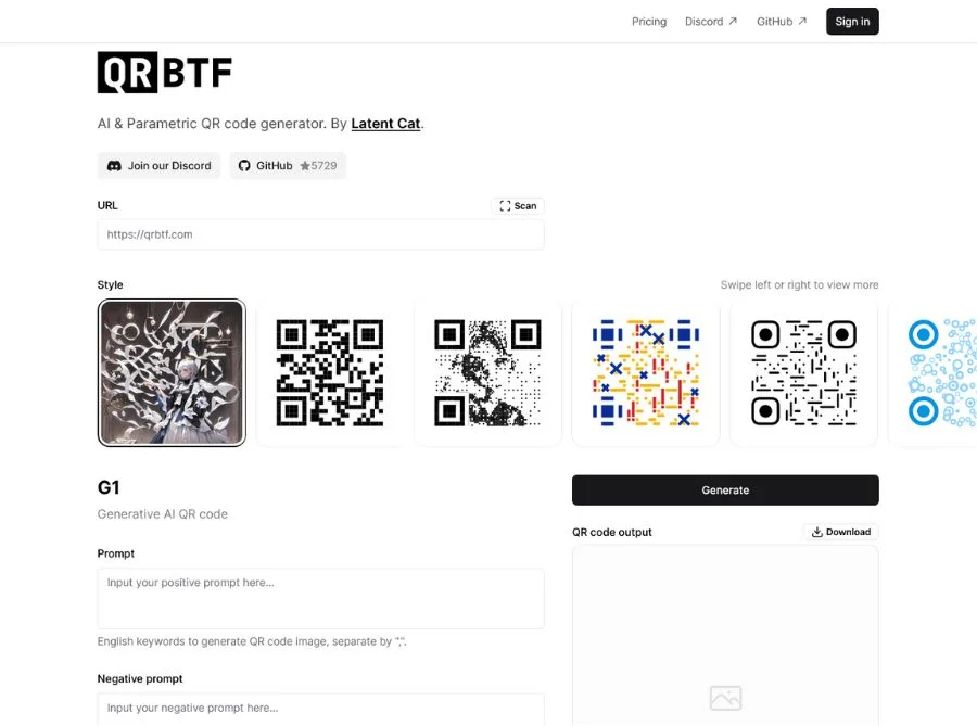 qrbtf ai qr code generator