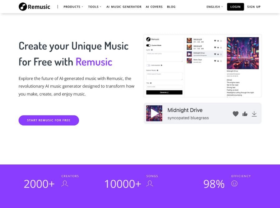 remusic ai free music generator
