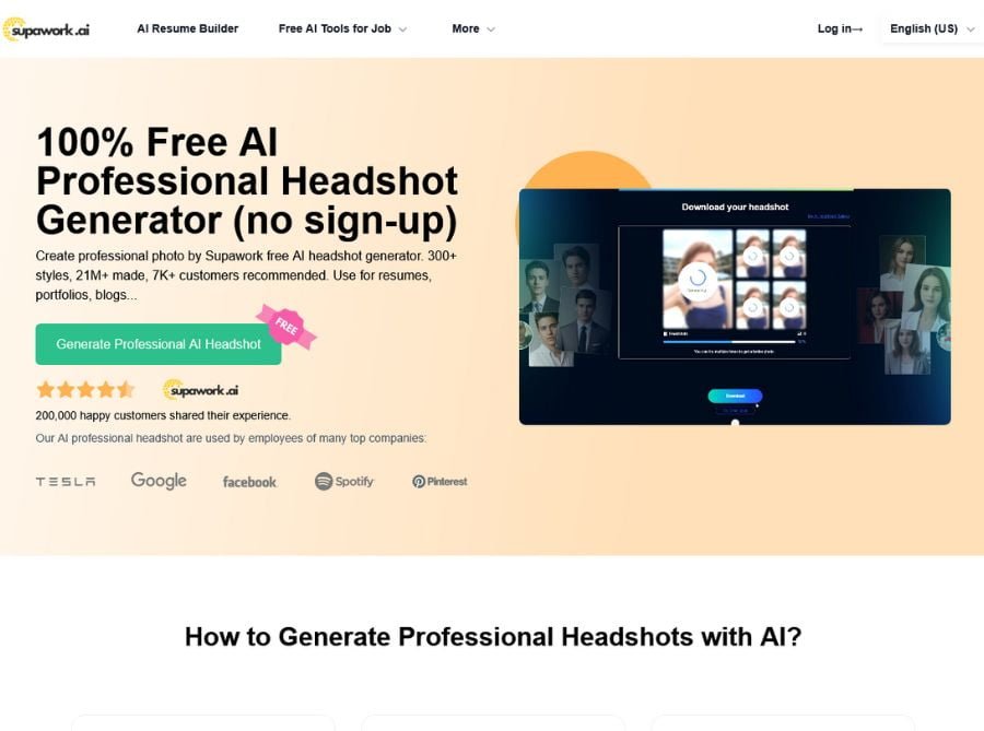 supawork ai headshot generator