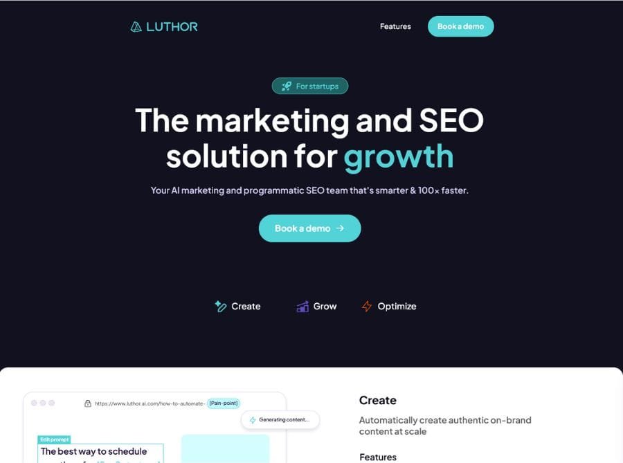 Luthor Ai programmatic SEO