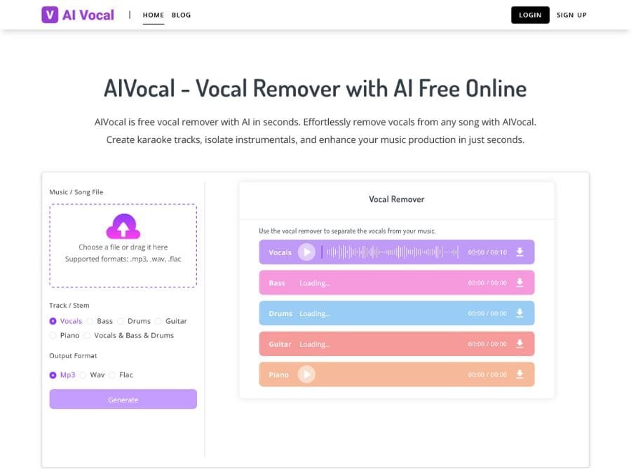 AiVocal Free Voice Remover