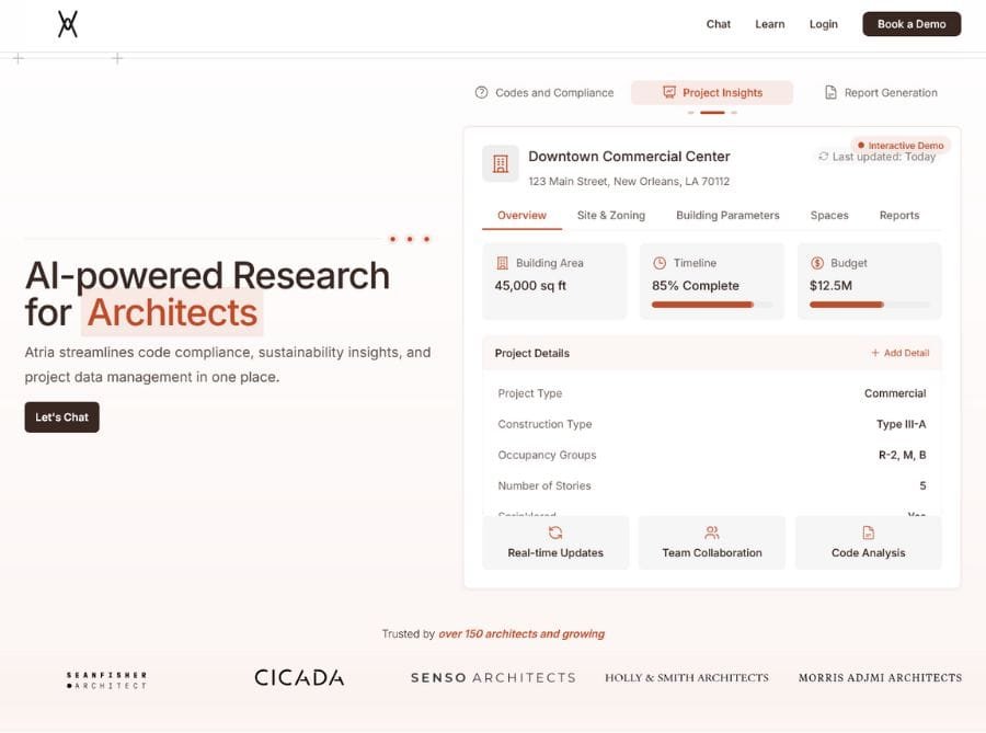 Atria AI Research for Architects