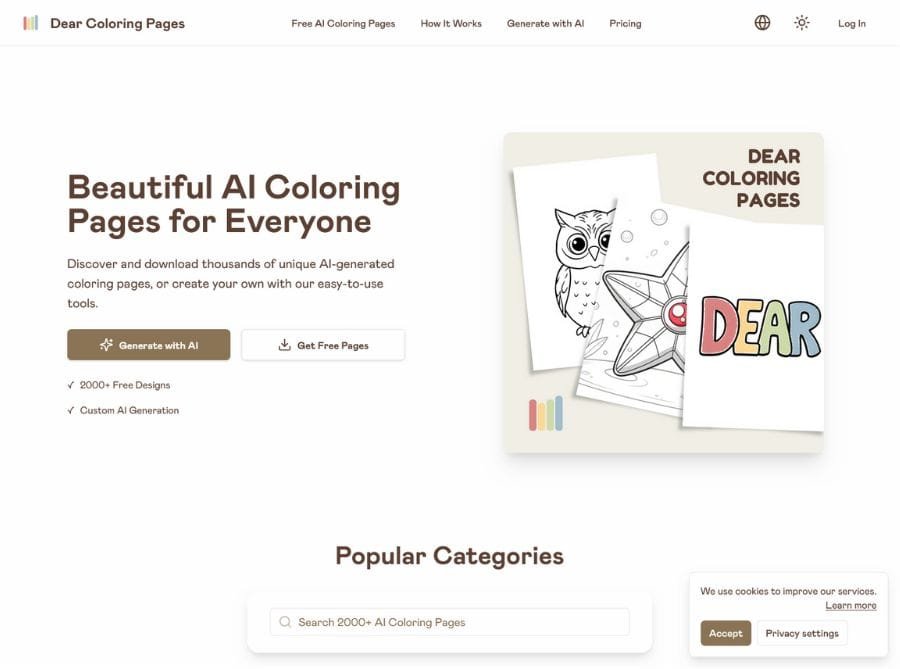 Dear Coloring Pages Ai