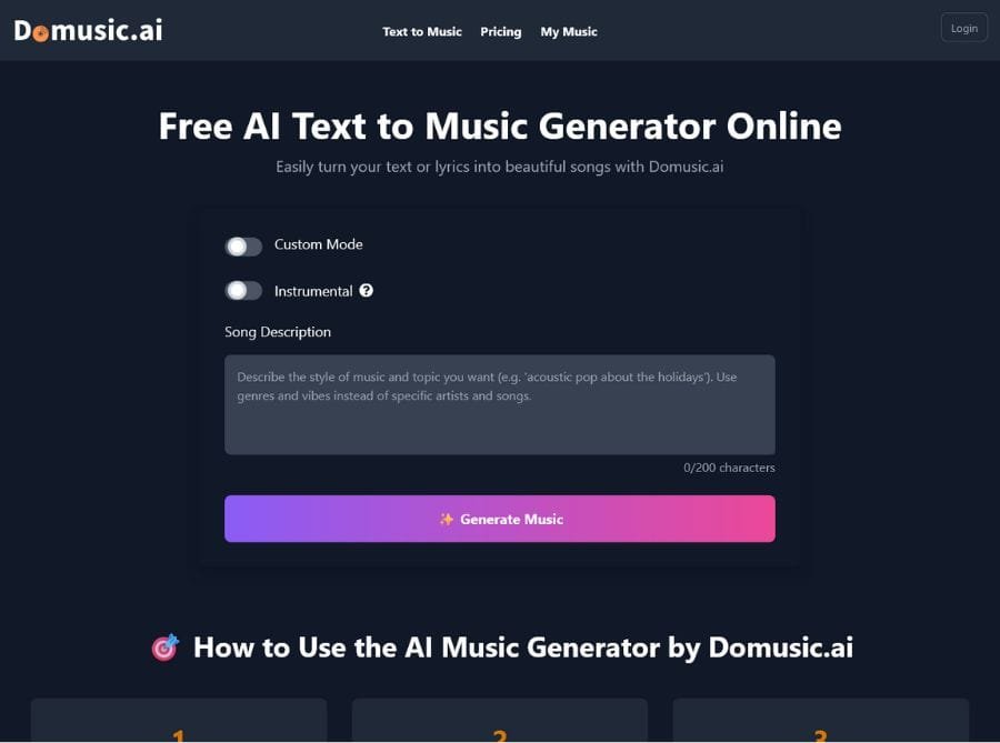 DoMusic Free Ai Music Generator