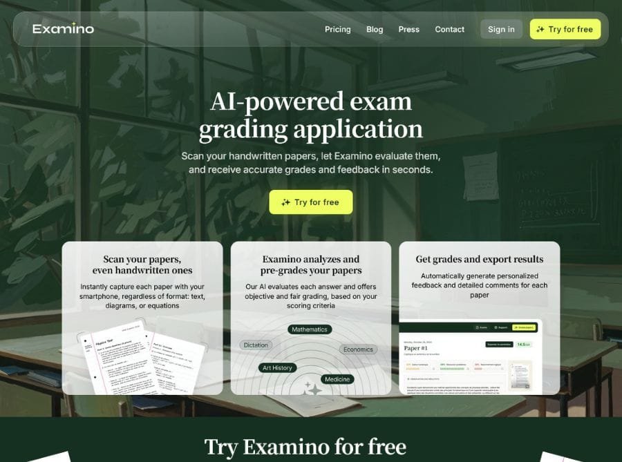 Examino Ai Exam Grading Tool