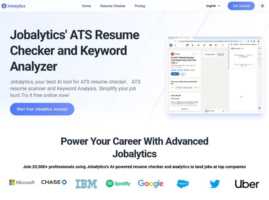 Jobalytics AI ATS Resume Checker