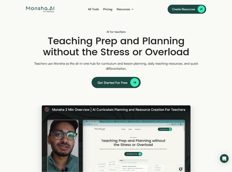 Monsha Ai for Teachers