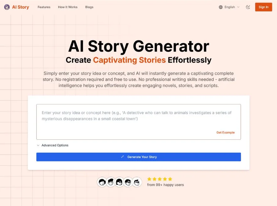 Free AI Story Generator
