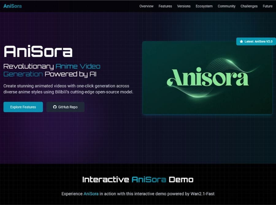 AniSora Advanced Anime Video Generation