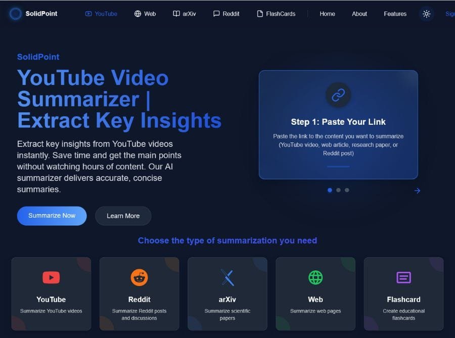 SolidPoint Ai Summarizer