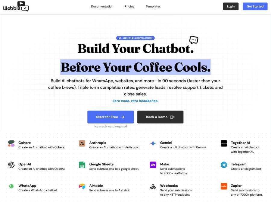 Webble Ai ChatBot Builder