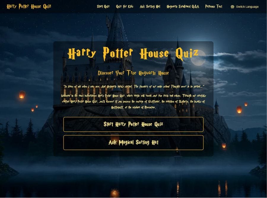Harry Potter Home Quiz