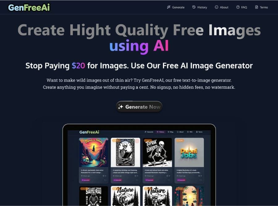 GenFreeAI Free Image Generator
