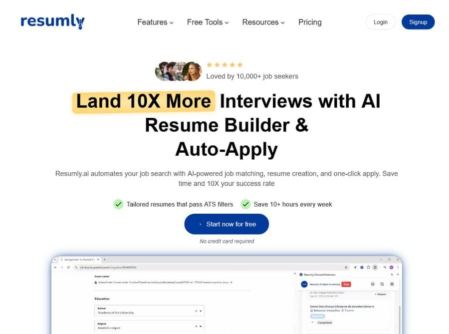 Resumly.ai – Smarter AI Resume Builder