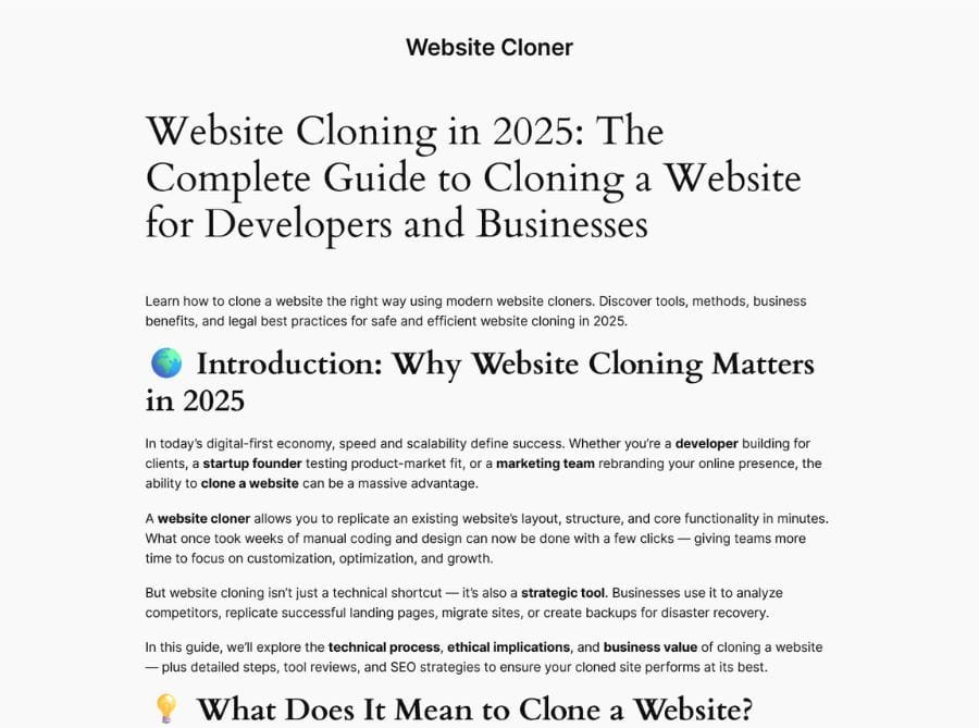 Website Cloner
