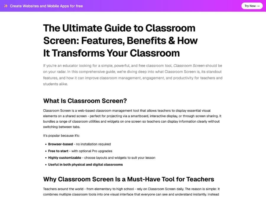 Classroom Screen AI