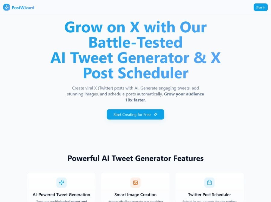 PostWizard AI Tweet Generator